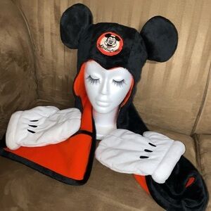 Disney Parks Mouseketeers - Mickey Mouse Plush Ears Long Arms & White Mittens